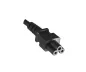 Preview: Cold appliance cable C14 to C5, 0,75mm², extension, VDE, black, length 1,80m