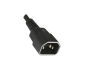 Preview: Cold appliance cable C14 to C5, 0,75mm², extension, VDE, black, length 1,80m