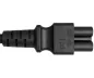 Preview: Kabel sieciowy Szwajcaria typu J (częściowo izolowany) do C5, 0,75 mm², homologacja: SEV, czarny, długość 1,80 m