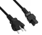 Preview: Kabel sieciowy Szwajcaria typu J (częściowo izolowany) do C5, 0,75 mm², homologacja: SEV, czarny, długość 1,80 m
