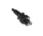 Preview: Mains cable England UK type G 3A to C5, 0.75mm², approval: ASTA, black, length 1.80m