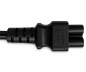 Preview: Cable de alimentación América EE.UU. NEMA 5-15P, tipo B a C5, AWG18, SVT, aprobación UL, negro, longitud 1,80m