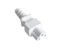 Preview: Netzkabel Europa CEE 7/7 auf C5, 0,75mm², CEE 7/7/IEC 60320 auf C5, VDE, weiß, DINIC Box mit Euroloch, Länge 1,80m