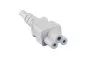 Preview: Power Cable Schuko CEE 7/7 to C5 Straight, 1.80m - White
