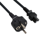 Preview: Cablu de rețea Europa CEE 7/7 până la C5, 0,75mm², VDE, negru, lungime 1,80m