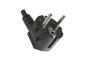 Preview: Power cord Europe CEE 7/7 90° to C5 angled, 0,75mm², VDE, black, length 5,00m