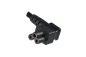 Preview: Power cord Europe CEE 7/7 90° to C5 angled, 0,75mm², VDE, black, length 5,00m
