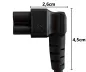 Preview: Câble secteur Europe CEE 7/7 90° sur C5 coudé, 0,75mm², VDE, noir, longueur 1,80m