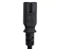 Preview: Câble secteur prise européenne type C sur C7, 0,75mm², VDE, noir, longueur 0,50m