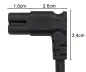 Preview: Câble secteur prise européenne type C sur C7 90° (gauche, droite), 0,75mm², VDE, noir, longueur 2,00m