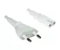 Preview: Power cable Euro plug type C to C7, 0.75mm², VDE, white, length 2.00m Preview: Power cable Euro plug type C to C7, 0.75mm², VDE, white, length 2.00m