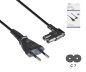 Preview: Netzkabel Eurostecker Typ C auf C7, 0,75mm², Eurostecker/IEC 60320-C7, VDE, schwarz, DINIC Box mit Euroloch, Länge 3,00m