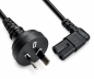 Preview: Cablu de alimentare Australia tip I la C7 90°, 0,75mm², SAA, negru, lungime 1,80m