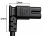 Preview: Cablu de alimentare Australia tip I la C7 90°, 0,75mm², SAA, negru, lungime 1,80m