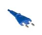 Preview: Power cord Euro plug type C to C7, 0,75mm², VDE, blue, length 1,80m