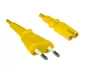 Preview: Strømkabel Euro-plugg type C til C7, 0,75 mm², VDE, gul, lengde 1,80 m