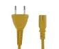 Preview: Napájecí kabel Euro zástrčka typ C až C7, 0,75 mm², VDE, žlutý, délka 1,80 m