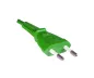 Preview: Napajalni kabel Euro vtič tipa C do C7, 0,75 mm², VDE, zelen, dolžina 1,80 m