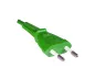 Preview: Power cable Euro plug type C to C7, 0.75mm², VDE, green, length 1.80m