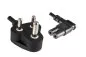 Preview: Power cable India type D to C7 90°, 0.75mm², 2.5A, approval: BIS, black, length 1.80m