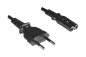 Preview: Mains cable Israel type C to C7, 0.75mm², approval: SII, black, length 1.80m