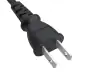 Preview: Mains cable Japan type A to C7, 0.75mm², approvals: JET/PSE, VFF, black, length 1.80m