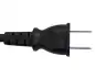 Preview: Mains cable Japan type A to C7, 0.75mm², approvals: JET/PSE, VFF, black, length 1.80m