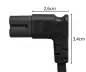 Preview: Power cable KOREA 2pin to C7 90°, 0.75mm², approval: KC mark (KTL), black, length 1.80m
