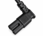 Preview: Power cable KOREA 2pin to C7 90°, 0.75mm², approval: KC mark (KTL), black, length 1.80m