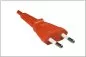 Preview: Netzkabel Eurostecker Typ C auf C7, 0,75mm², VDE, orange, Länge 1,80m