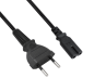 Preview: Καλώδιο δικτύου τύπου C Switzerland έως C7, 0,75mm², CH 2-pin, IEC 60884-1, SEV, μαύρο, μήκος 1,80m