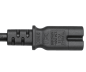 Preview: Καλώδιο δικτύου τύπου C Switzerland έως C7, 0,75mm², CH 2-pin, IEC 60884-1, SEV, μαύρο, μήκος 1,80m