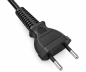 Preview: Kabel sieciowy typu C Switzerland do C7, 0,75 mm², 2-stykowy CH, IEC 60884-1, SEV, czarny, długość 1,80 m