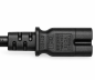 Preview: Kabel sieciowy typu C Switzerland do C7, 0,75 mm², 2-stykowy CH, IEC 60884-1, SEV, czarny, długość 1,80 m