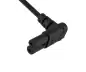 Preview: Mains cable England UK type G 3A to C7 angled (bottom), 0.75mm², approval: ASTA, black, length 1.80m