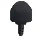 Preview: Mains cable England UK type G 3A to C7 angled (bottom), 0.75mm², approval: ASTA, black, length 1.80m