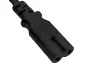 Preview: Netkabel Engeland UK type G 3A naar C7, 0,75mm², goedkeuring: ASTA, HK, Veiligheidsmerk, zwart, 1,80m