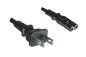 Preview: Power Cable America USA NEMA 1-15P, Type A to C7, AWG18, 7A, SPT, Approvals: UL/CSA, black, length 1.80m