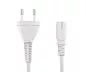 Preview: Napájecí kabel Euro zástrčka typ C na C7, 0,75 mm², Euro zástrčka/IEC 60320-C7, VDE, bílý, krabice DINIC s Euro otvorem, délka 2,00 m
