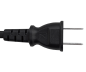Preview: Omrežni kabel Japonska, tip A do C7 90° spodaj, homologacija: PSE, VFF, črn, dolžina 1,80 m