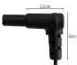 Preview: Netkabel Japan type A naar C7 90° onder, goedkeuring: PSE, VFF, zwart, lengte 1,80m