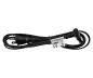 Preview: Netkabel Japan type A naar C7 90° onder, goedkeuring: PSE, VFF, zwart, lengte 1,80m