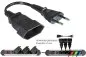 Preview: Practical Power Cable Extension (Euro Plug/Euro Socket) 0.20m