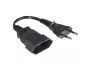 Preview: Netzkabel Eurostecker auf Eurobuchse, 0,75mm², Euro CEE 7/16, Verlängerung, schwarz, DINIC Box mit Euroloch, Länge 0,20m Preview: Netzkabel Eurostecker auf Eurobuchse, 0,75mm², Euro CEE 7/16, Verlängerung, schwarz, DINIC Box mit Euroloch, Länge 0,20m
