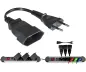 Preview: Netzkabel Eurostecker auf Eurobuchse, 0,75mm², Euro CEE 7/16, Verlängerung, schwarz, DINIC Box mit Euroloch, Länge 0,20m Preview: Netzkabel Eurostecker auf Eurobuchse, 0,75mm², Euro CEE 7/16, Verlängerung, schwarz, DINIC Box mit Euroloch, Länge 0,20m
