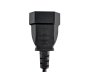Preview: Cable de alimentación euroconector a enchufe, 0,75 mm², prolongación, negro, longitud 2,00 m