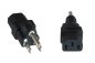Preview: Adattatore di alimentazione presa America C13 a spina NEMA 5-15P 3pin tipo B, YL-1212