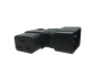 Preview: C19 to C20 angled mains adapter, YL-3318L IEC 60320-C19/20 angled sideways, left/right