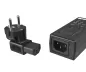 Preview: Stromadapter, Netzadapter Kaltgerätestecker C13 auf CEE 7/7 90° Schutzkontaktstecker
