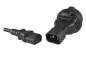 Mobile Preview: Stromadapter, Netzadapter Schutzkontaktbuchse CEE 7/3 auf C14 Kaltgerätestecker, USV Adapter